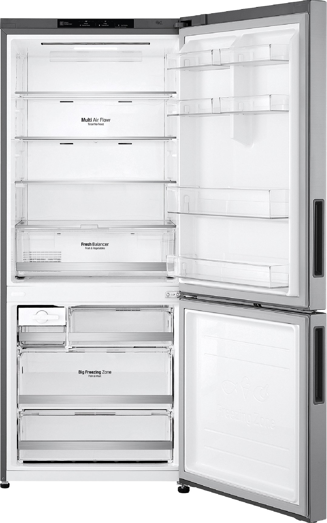 LG 420L Bottom Mount Fridge Platinum GB455PL