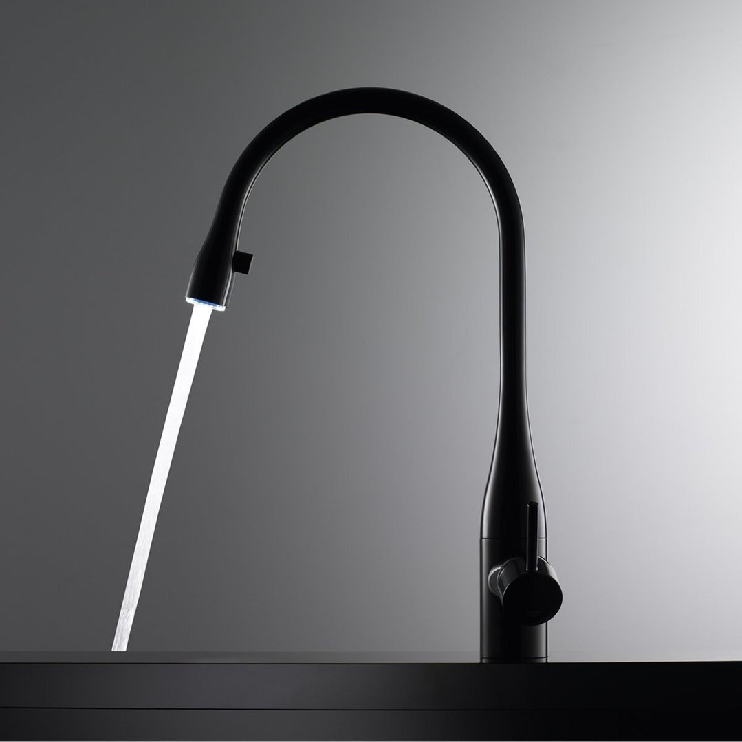 KWC EVE pull-out with light BLACK CHROME 10121103151