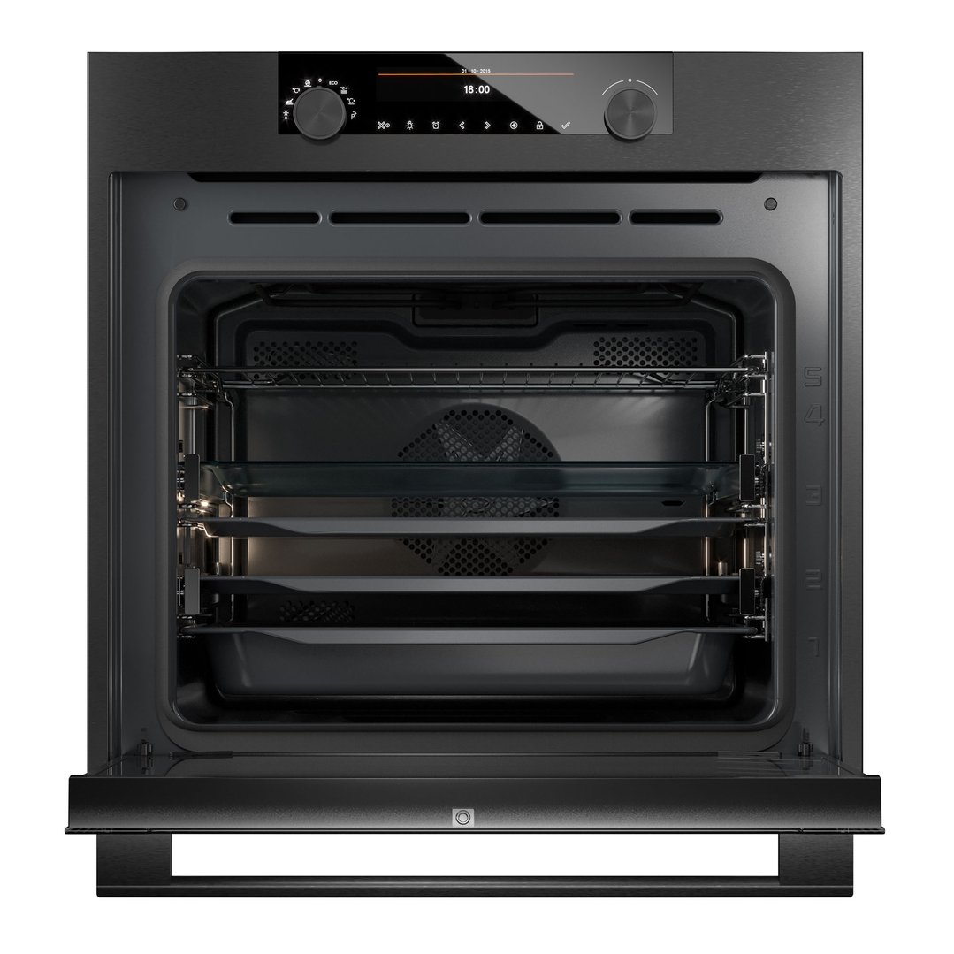 Asko 60cm Craft Pyrolytic Oven Black steel OP8687B