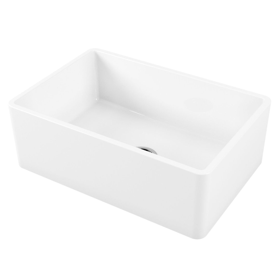 Oliveri Sicily White Fireclay Farmhouse Undermount Sink SC-WH1982U