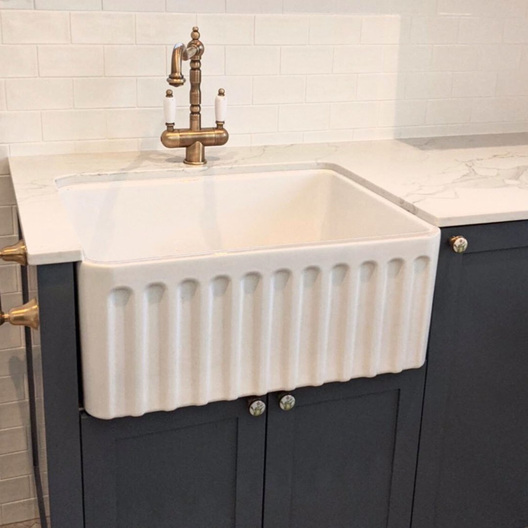 Turner Hastings Novi 60x46 Fireclay Butler Sink - Gloss White NO60FS