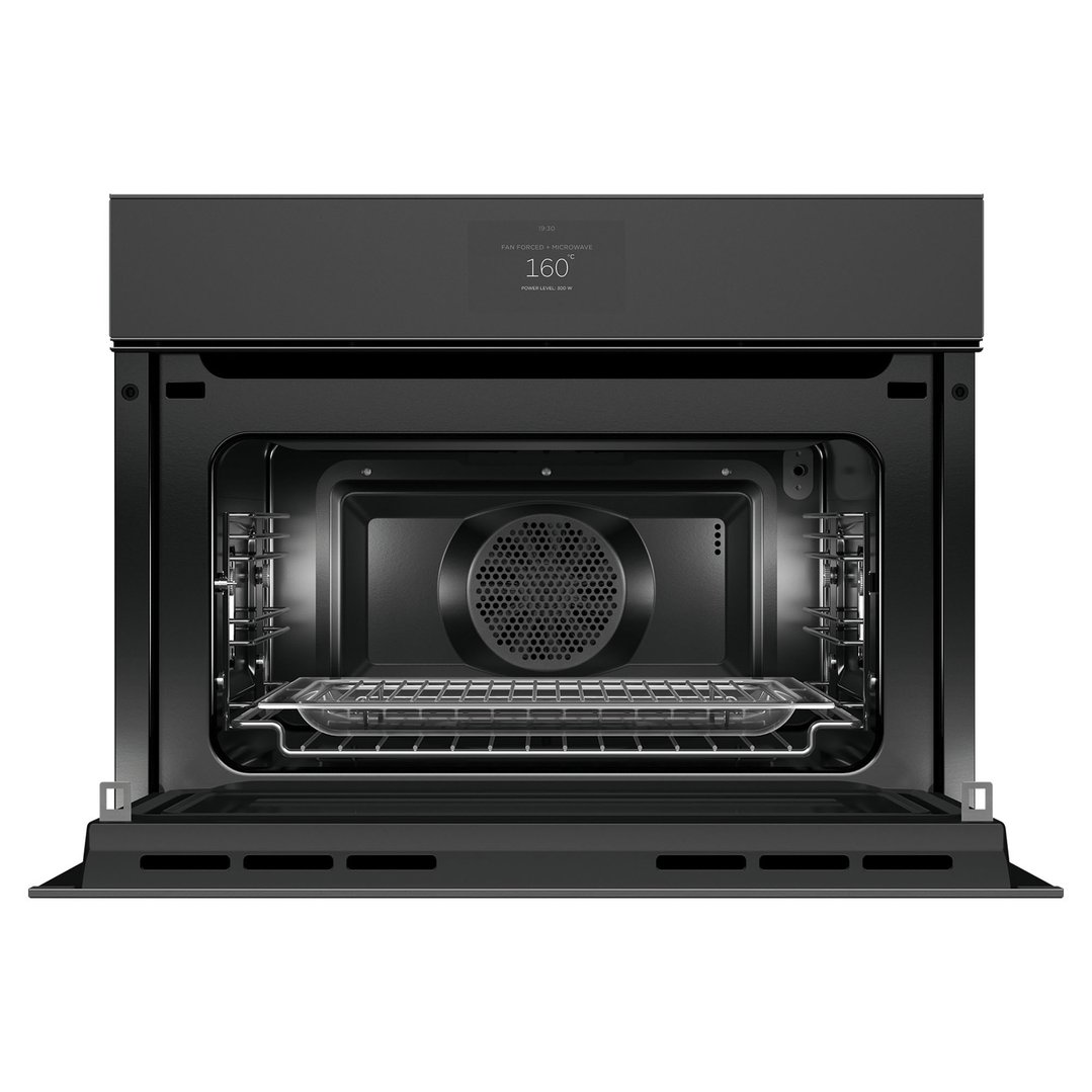 Fisher & Paykel 60cm Series 9 Minimal Handleless Compact Combi-Microwave Oven OM60NMTNB1