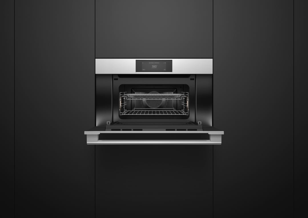 Fisher & Paykel 76cm Series 9, Professional Compact Combi-Microwave Oven, Stainless Steel OM76NPUX3