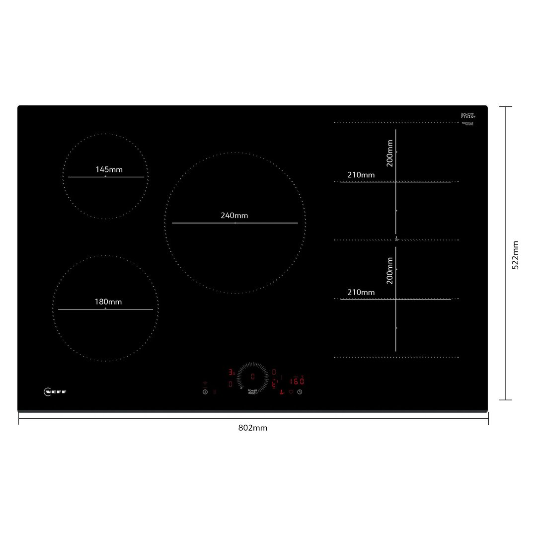 Neff 80cm N 70 Flex Induction Cooktop T68FHV4L0