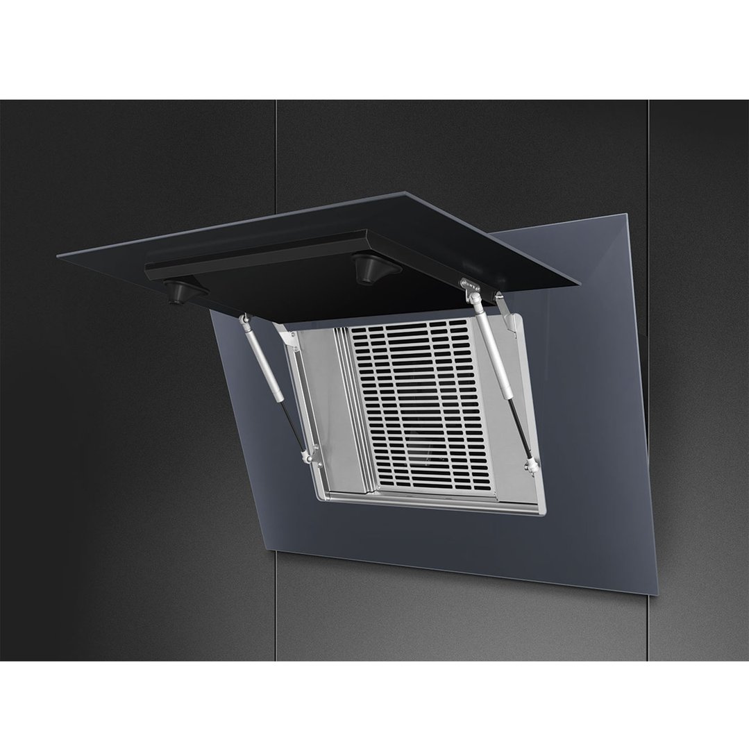 Smeg Linea 90cm Vertical Rangehood - Neptune Grey KV194G