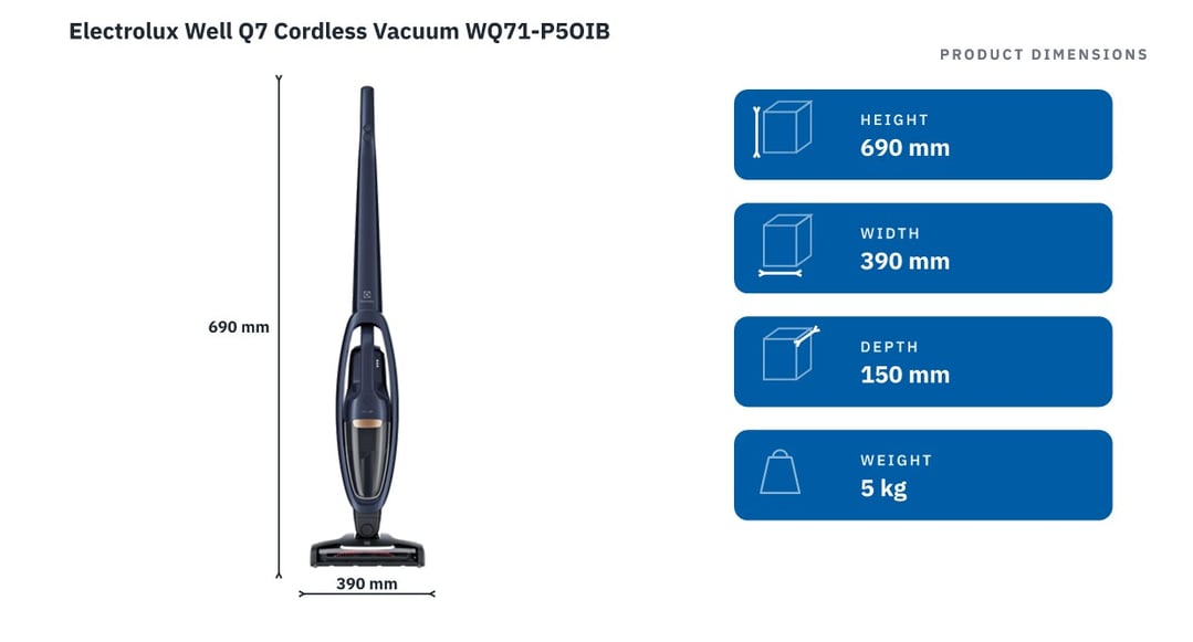 Electrolux Well Q7 Cordless Vacuum WQ71-P5OIB