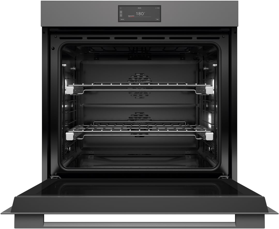 Fisher & Paykel 76cm Series 9, Minimal Pyrolytic Oven, Grey Glass OB76SMPUG3