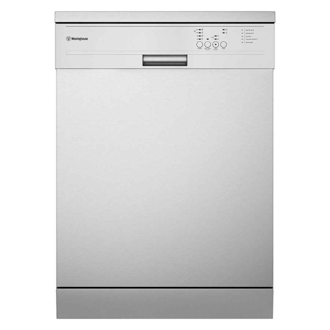 Westinghouse 60cm Freestanding Dishwasher, Stainless Steel, with 14 Place Settings WSF6602XB