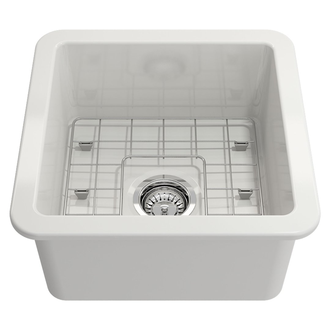 Turner Hastings Cuisine 46x46 Inset / Undermount Fireclay Sink with Overflow CU46FS-OF