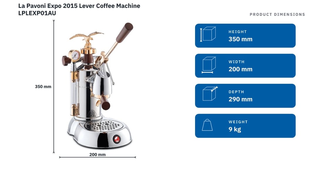 La Pavoni Expo 2015 Lever Coffee Machine LPLEXP01AU
