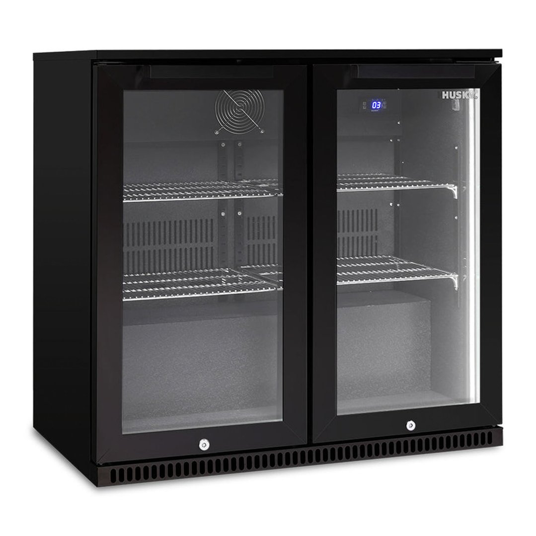 Husky 190L Alfresco Double Door Chiller in Black ALFC2BK840ELB