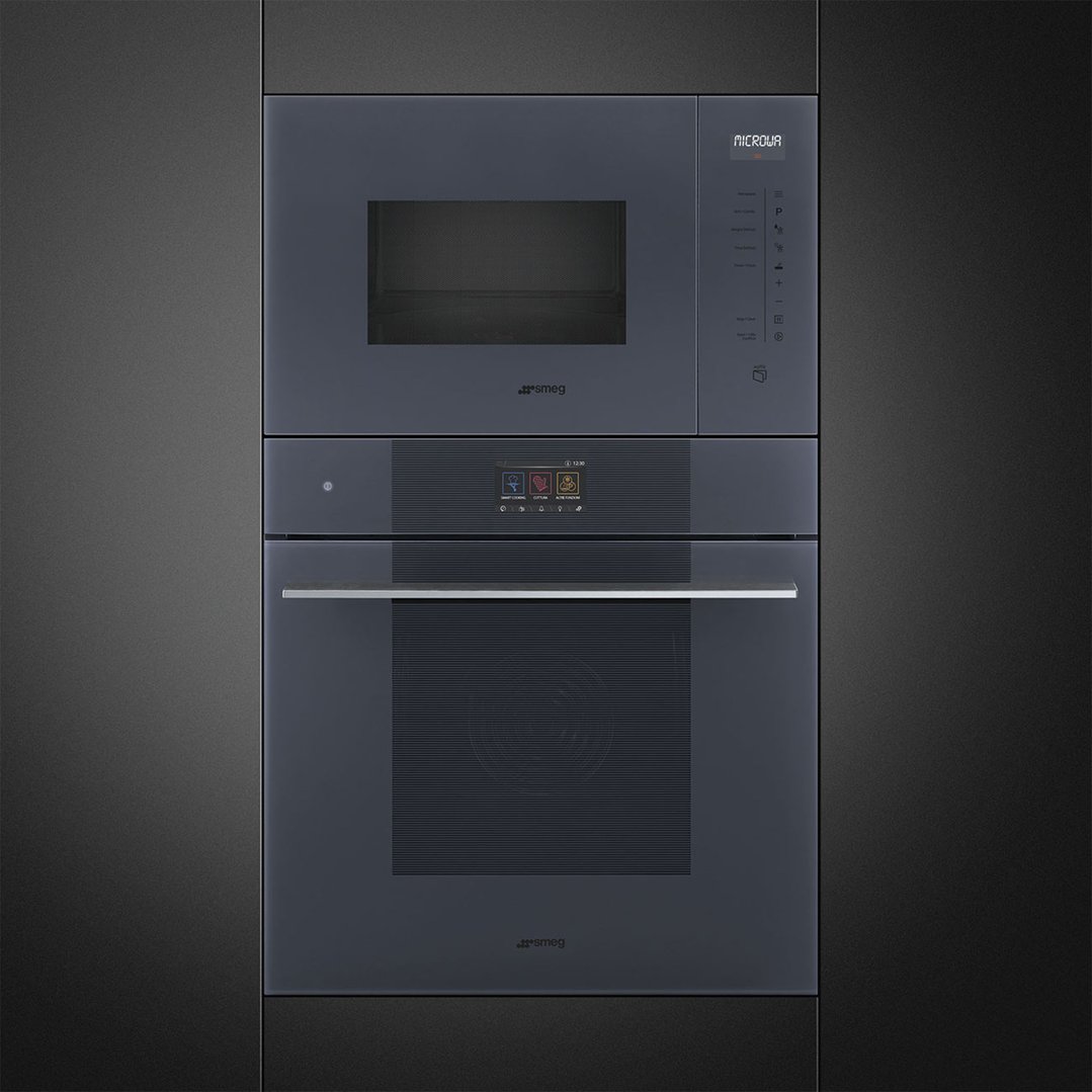 Smeg Built-in Linea 25L Microwave with Grill - Neptune Grey FMIA125G