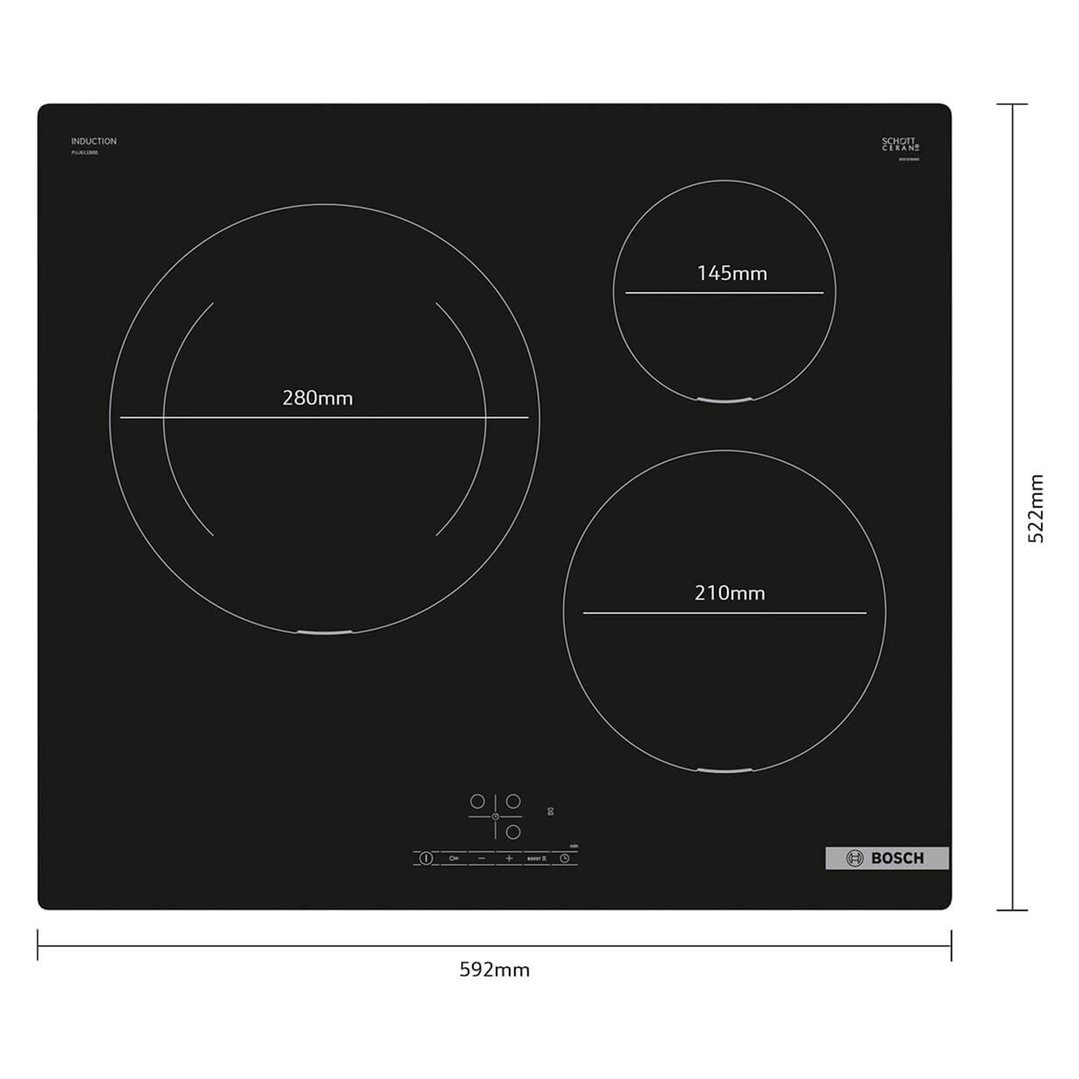 Bosch Series 4 Induction Cooktop 60cm Black PUJ611BB5H