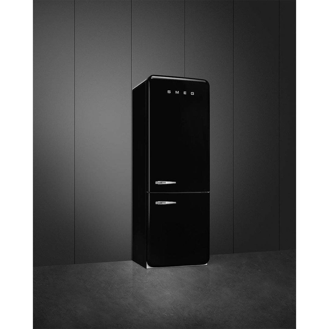 Smeg FAB 38 50’S Style Retro Refrigerator, Right Hand - Black FAB38RBL5AU