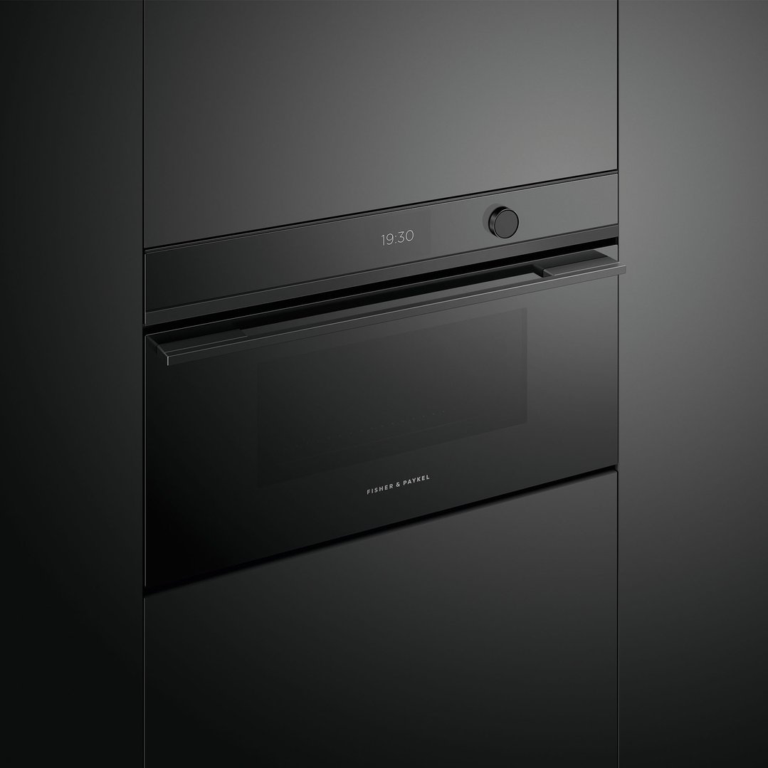Fisher & Paykel 76cm Series 9 Contemporary Compact Combi-Microwave Oven OM76NDTDB1