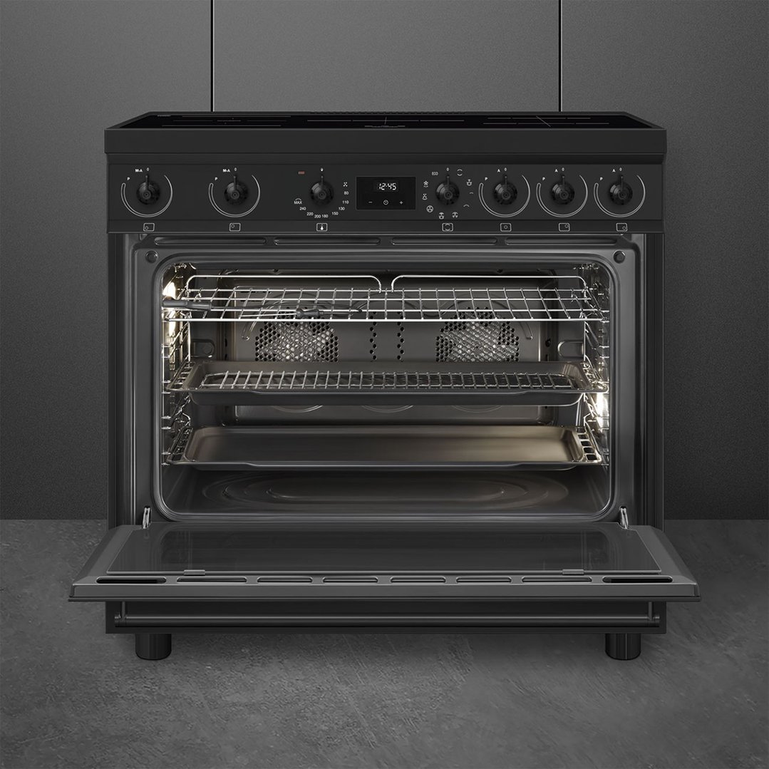 Smeg 90cm Classic Freestanding Cooker - Matte Black C9IMN2