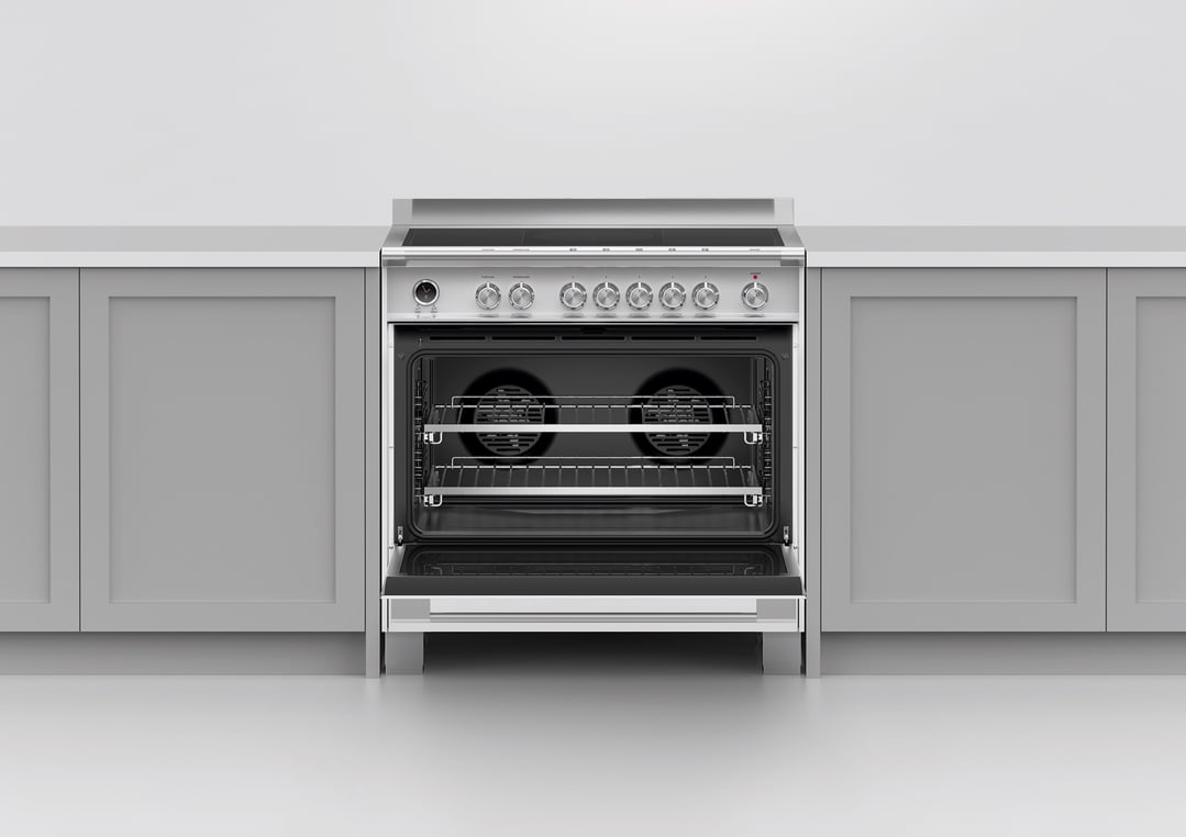 Fisher & Paykel 90cm Series 9 Classic 5 Zone Induction Pyrolytic Cooker, 2 SmartZones OR90SCI6W1