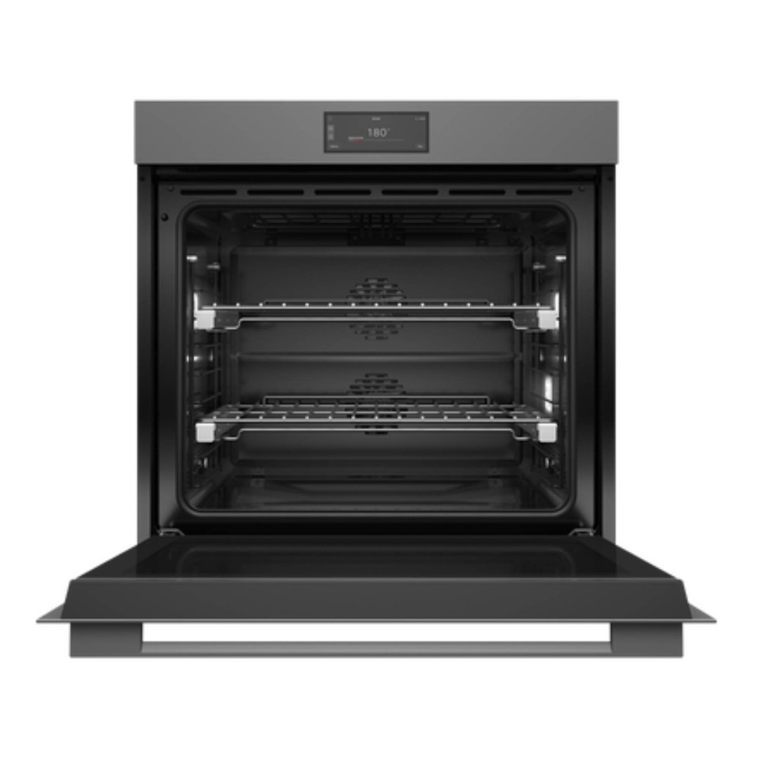 Fisher & Paykel 76cm Series 9, Minimal Pyrolytic Oven, Grey Glass OB76SMPUG3