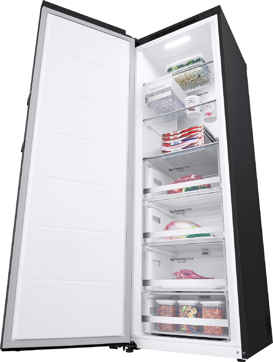 LG 324L Single door freezer in Matte Black GP-F324MBL
