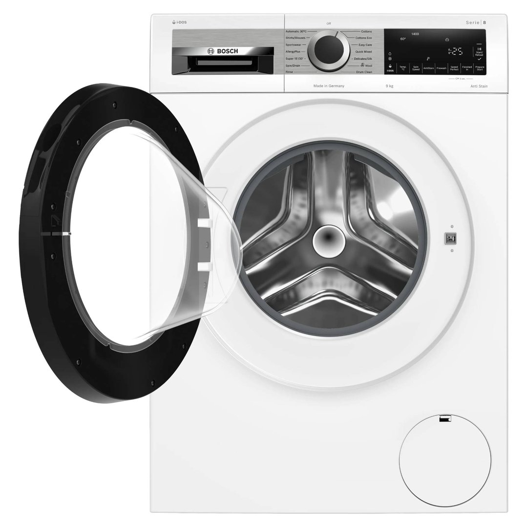 Bosch 9kg Series 8 Front Loader Washing Machine, White WGG244A1AU
