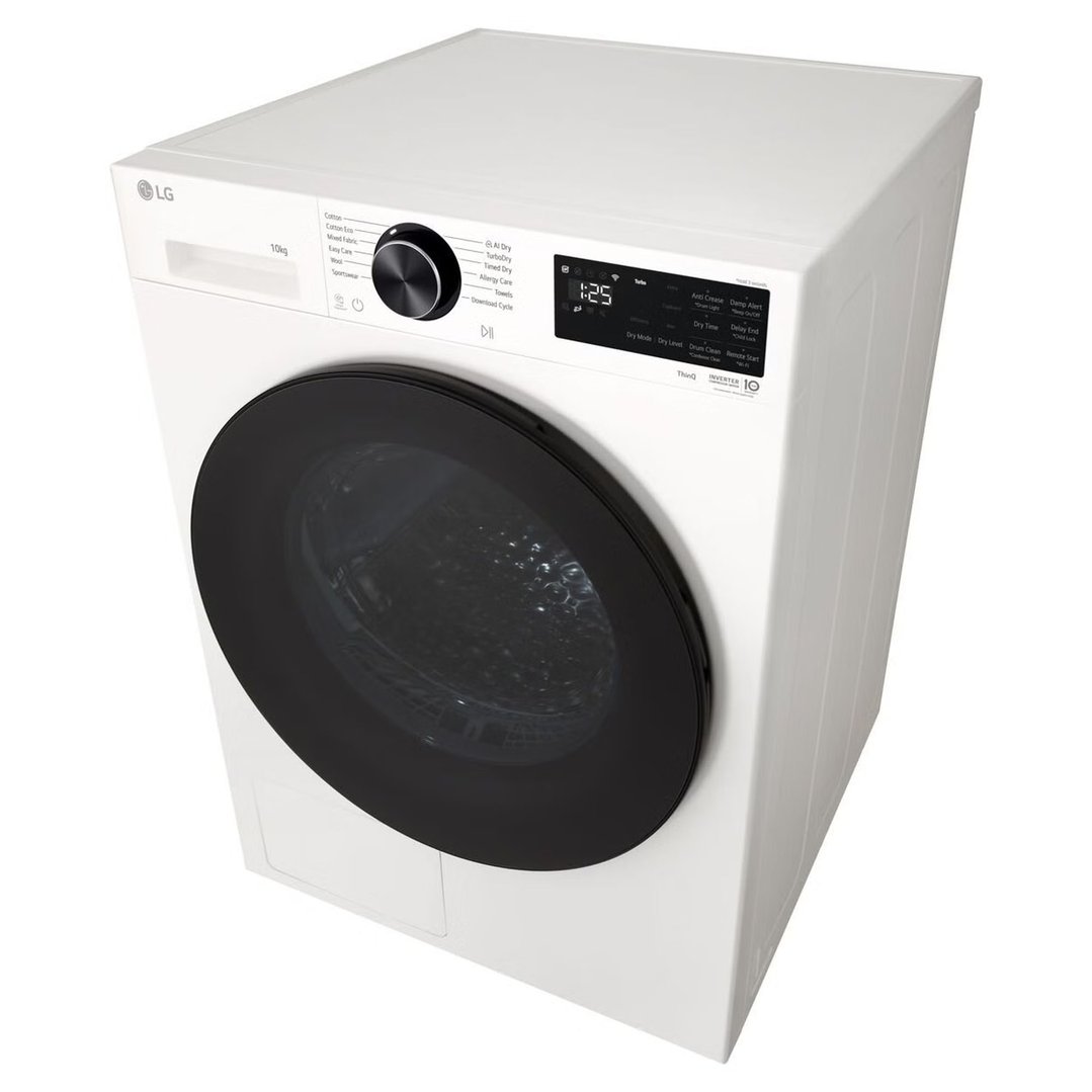 LG 10kg Series 3 AI Heat Pump Dryer - White DXH3-10W