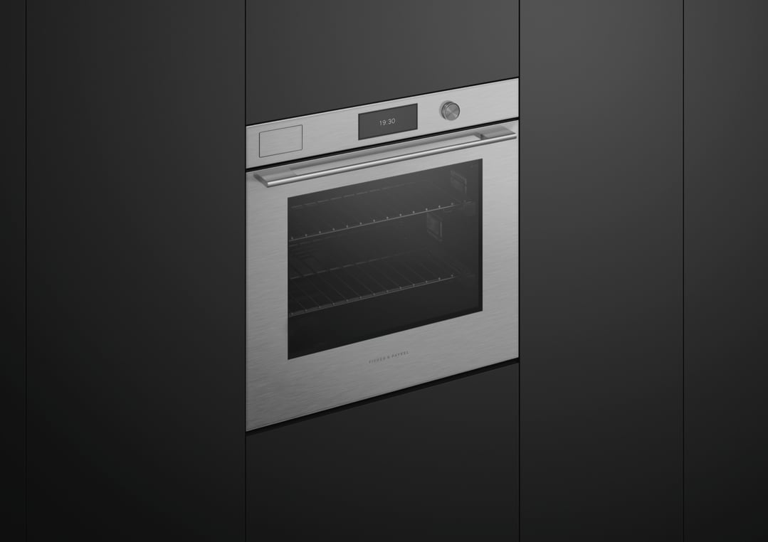 Fisher & Paykel 76cm Series 11, Contemporary Pyrolytic, Steam Assist Oven, Brushed Silver Glass OB76SCPSUDX3