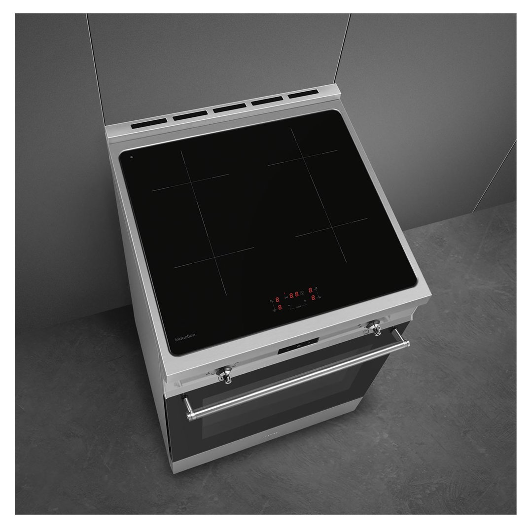 Smeg 60cm Classic Pyrolytic 4 Zone Induction Freestanding Cooker - Stainless Steel C6IPXT2