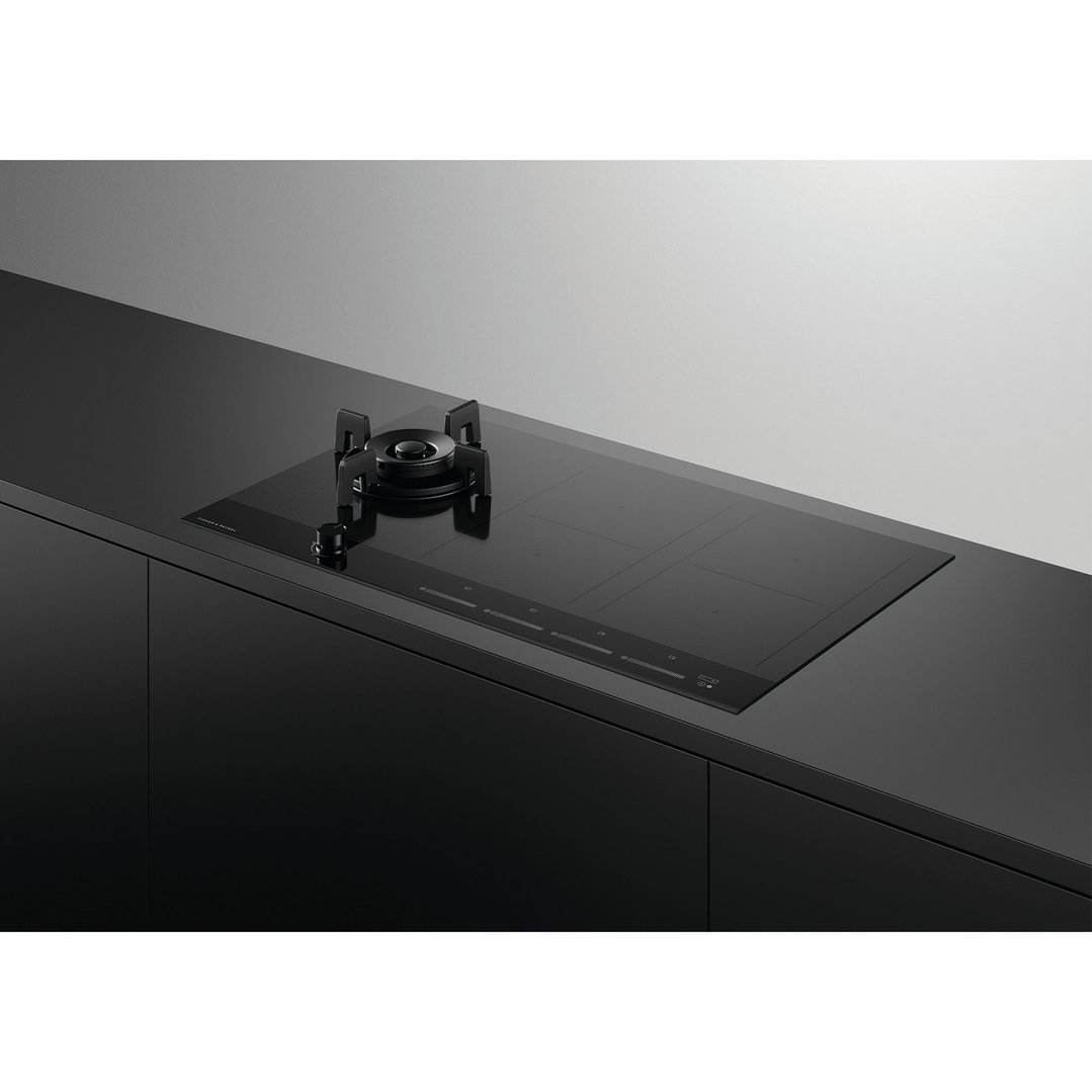 Fisher & Paykel 90cm Series 9 1 Burner + 4 Zone Hybrid Cooktop, 2 SmartZones, Natural Gas CGI905DNGTB4