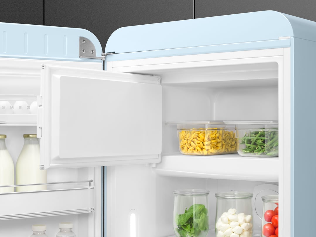 Smeg FAB 28 50’S Style Retro Refrigerator, Left Hand - Pastel Blue FAB28LPB5AU