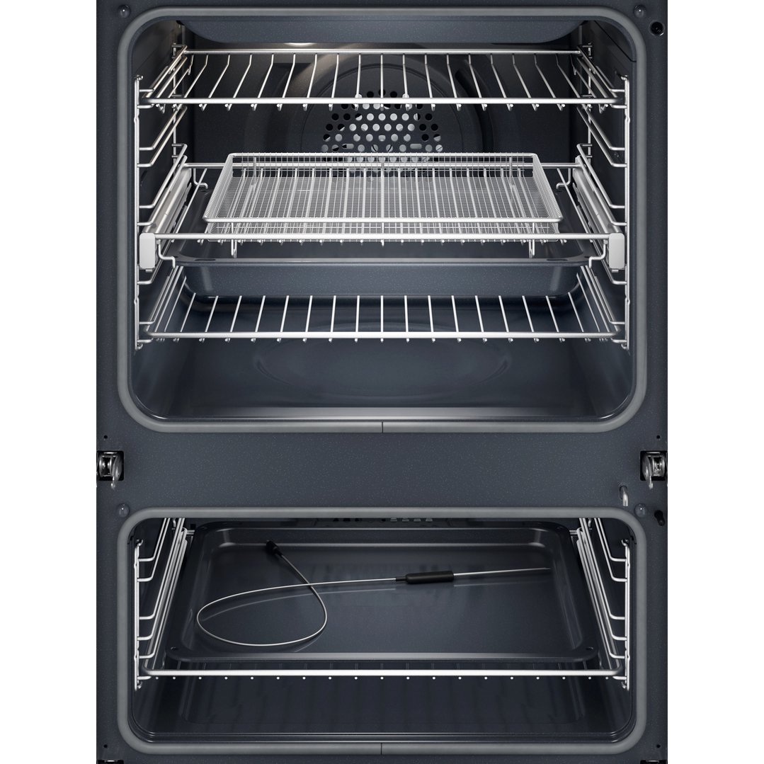 Electrolux 60cm Pyrolytic Double Oven with SteamBake, Black - 600 Series EVEP6626DF