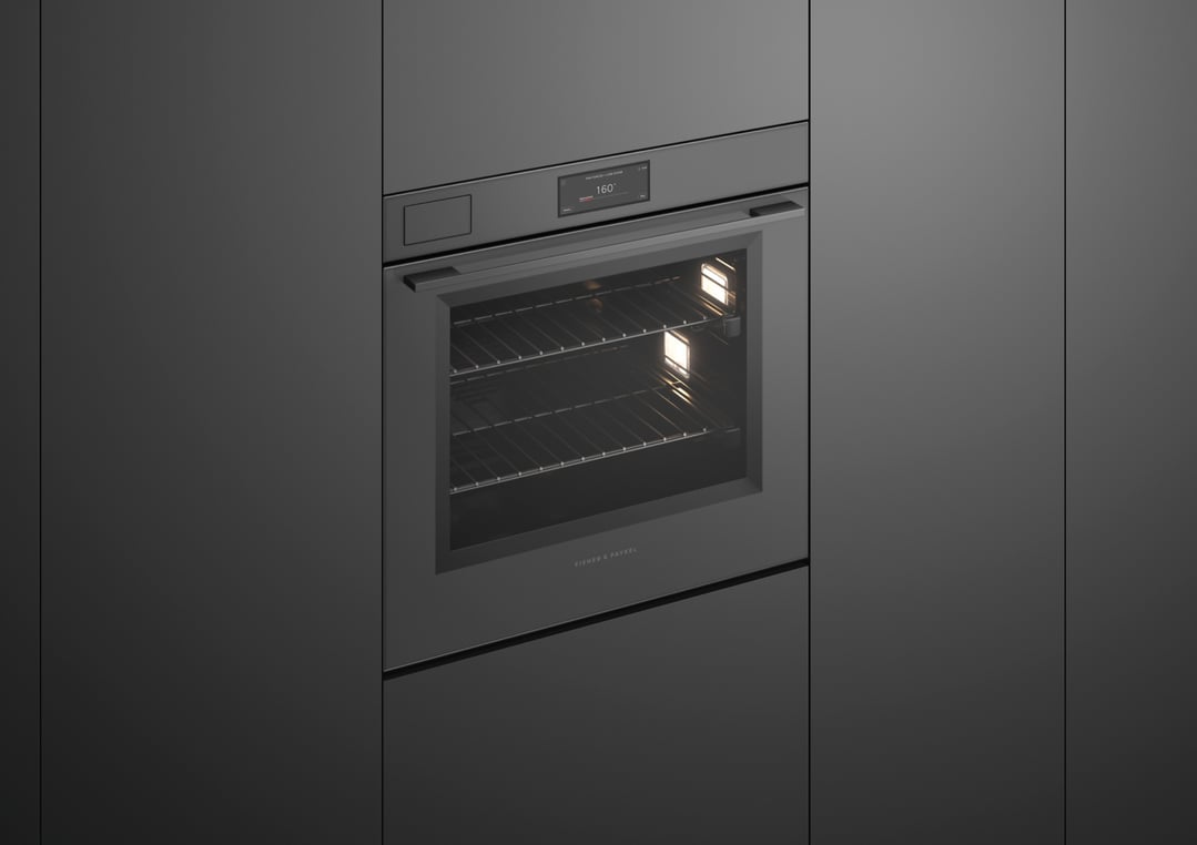 Fisher & Paykel 76cm Series 11, Minimal Pyrolytic Steam Assist Oven, Grey Glass OB76SMPSUG3