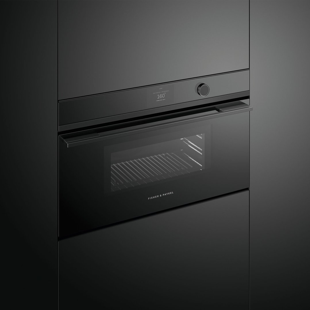 Fisher & Paykel 76cm Series 9 Contemporary Compact Combi-Microwave Oven OM76NDTDB1