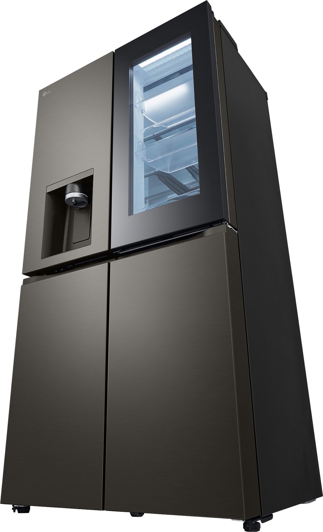 LG 642L French Door Fridge in Black Stainless Finish GF-V700BSLC