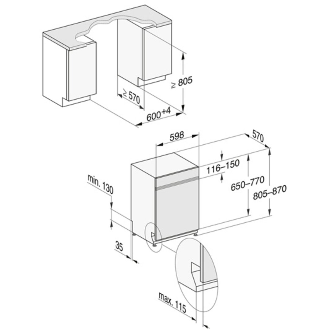 Miele Integrated DishwasherCleanSteel G7104SCICLST
