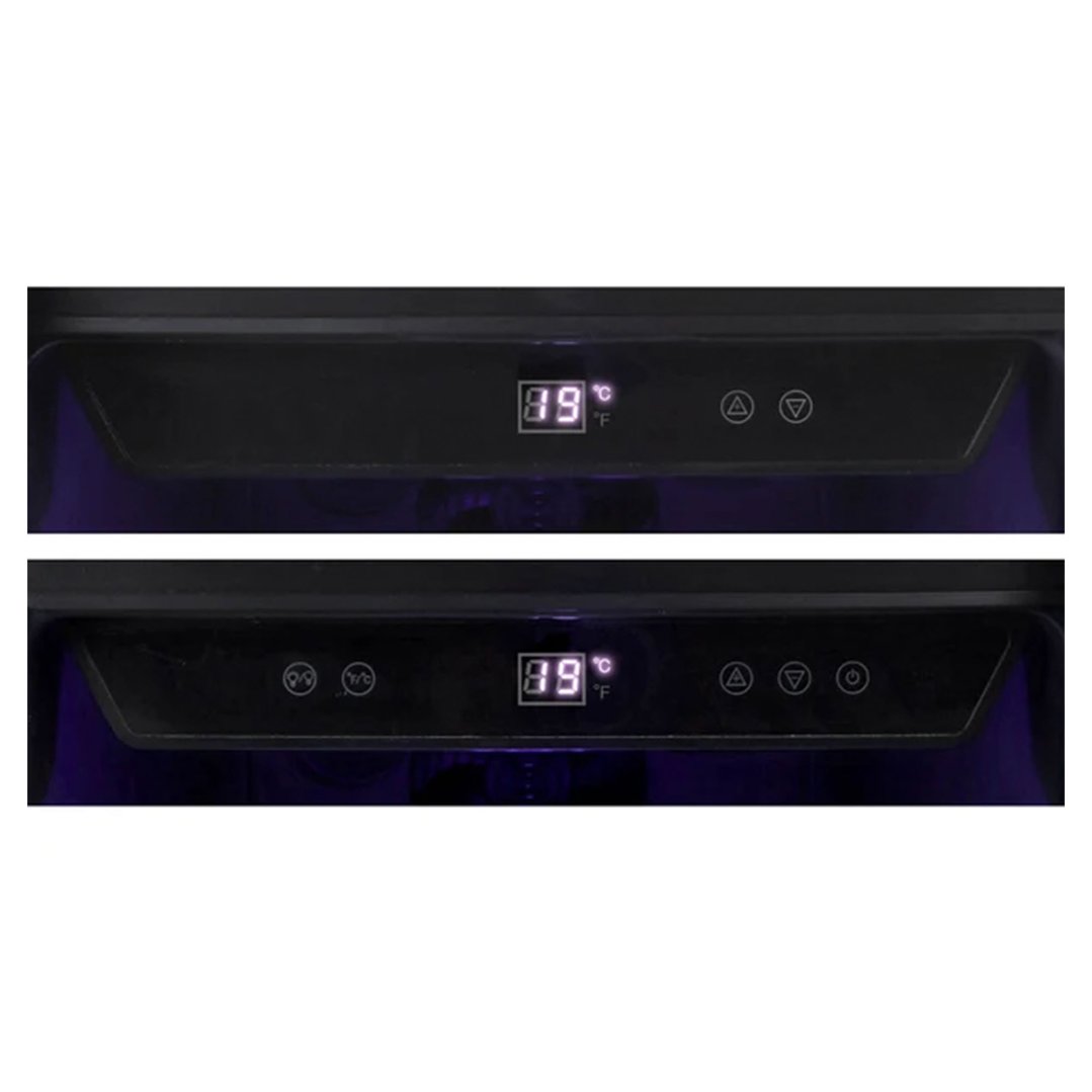 Husky Riserva 168L Double Door Dual Zone Wine Fridge in Black HUSWS66MBZY