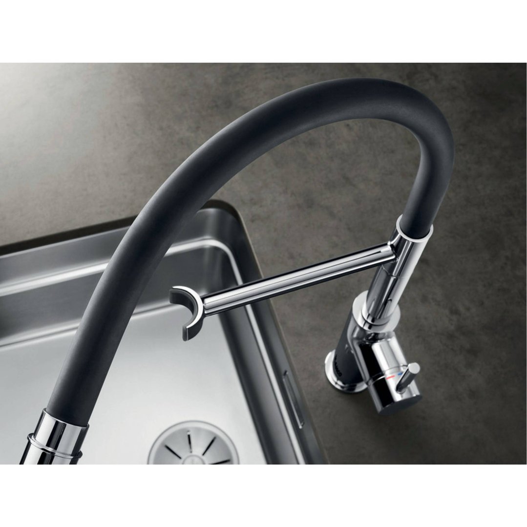 Blanco CATRIS-S FLEXO Black Matter Mixer Tap CATRIS-SFMB
