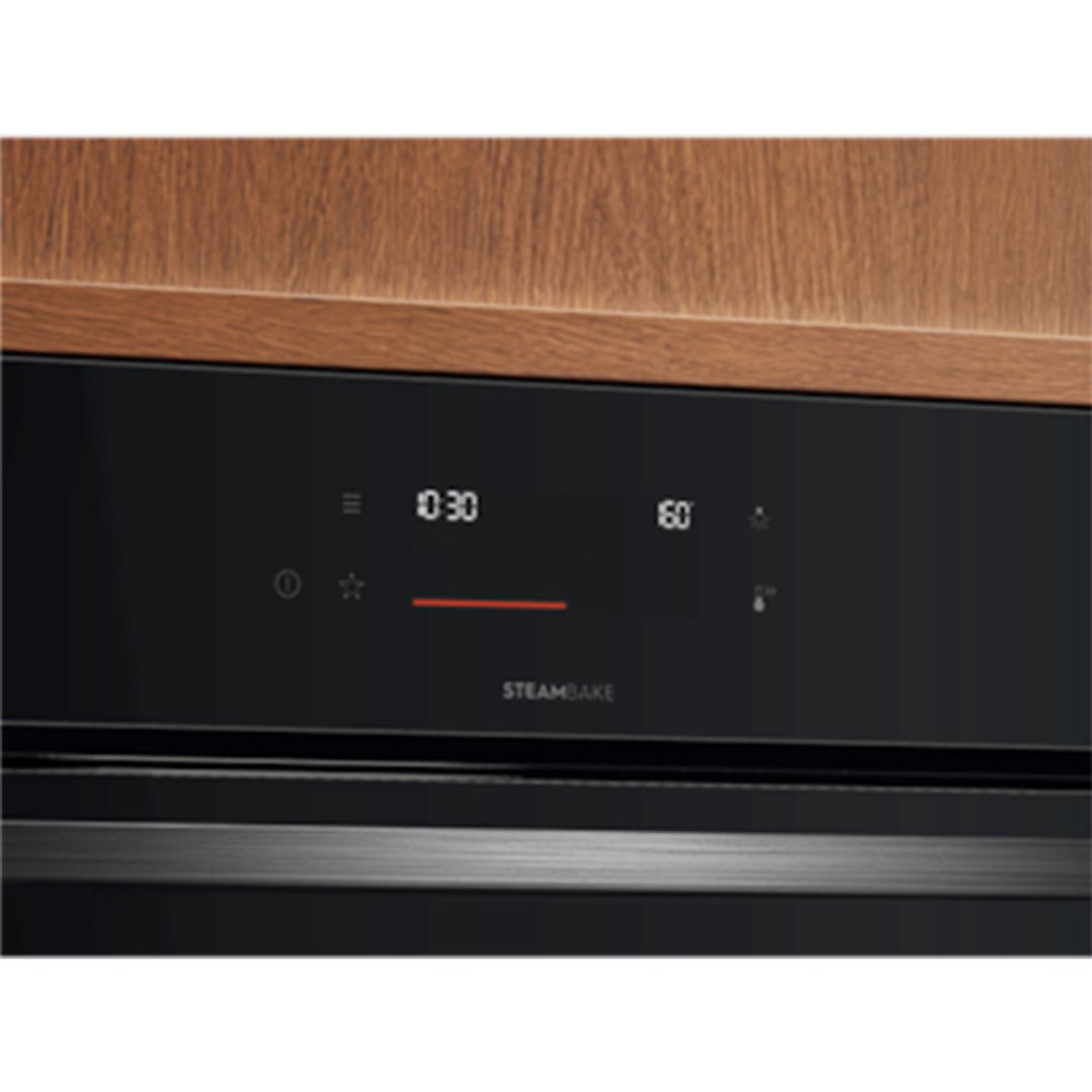 Electrolux 60cm Pyrolytic Oven with SteamBake, Black - 500 Series EVEP6615DF