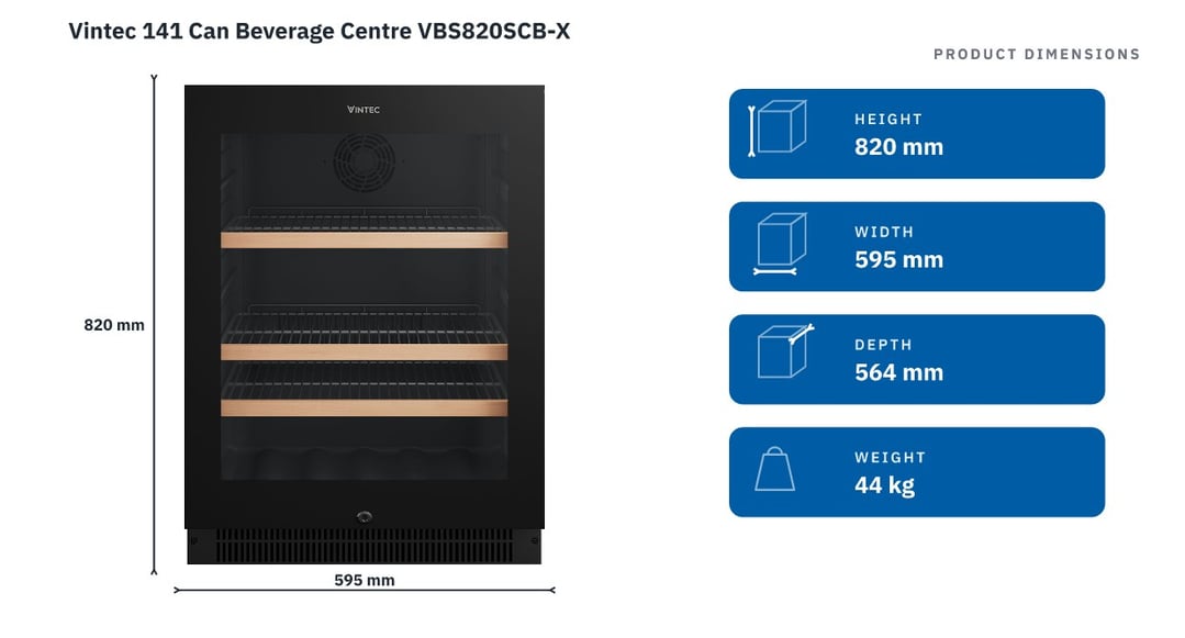 Vintec 141 Can Beverage Centre VBS820SCB-X
