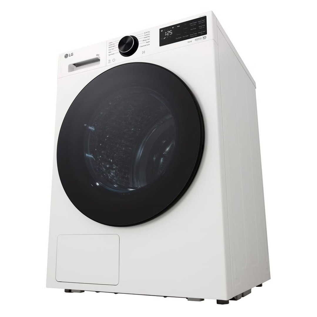 LG 8kg Series 3 AI Heat Pump Dryer - White DXH3-08W