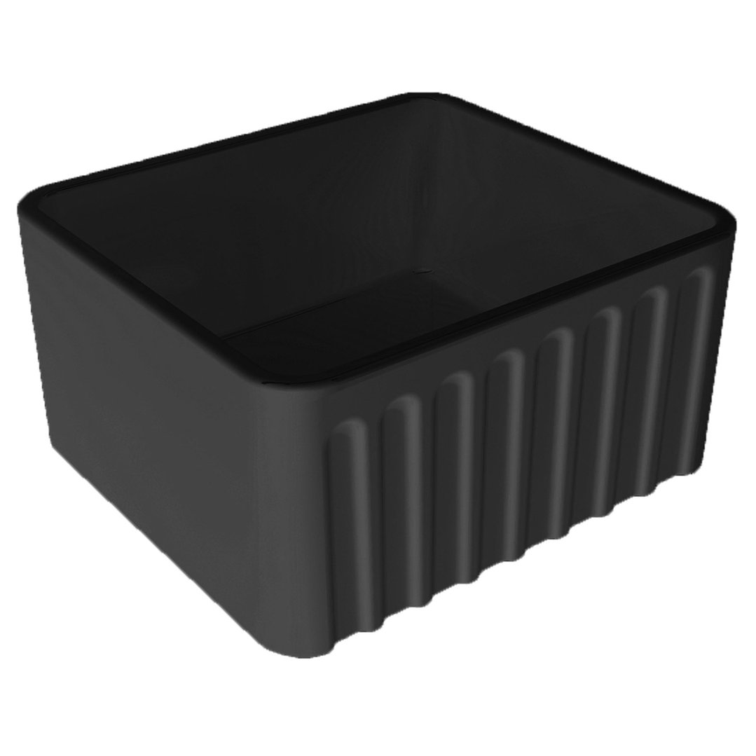 Turner Hastings Novi 50x46 Fireclay Butler Sink - Matte Black NO50FS-MB
