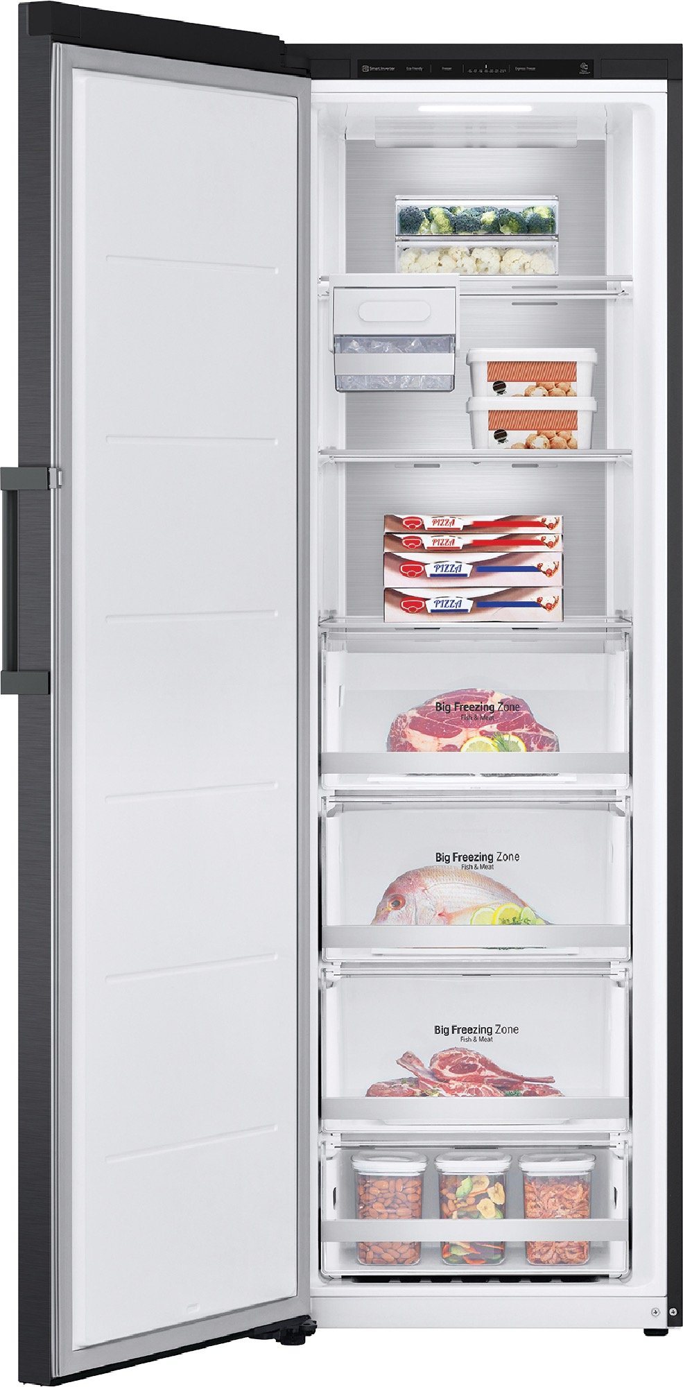 LG 324L Single door freezer in Matte Black GP-F324MBL