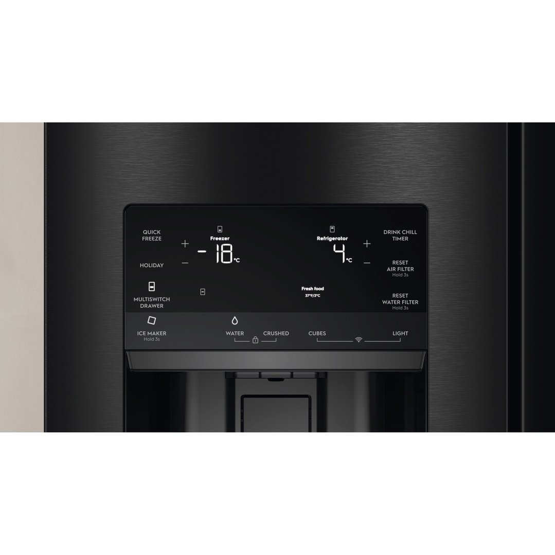 Electrolux 609L French Door Fridge, Matte Charcoal Black EHE6191BB
