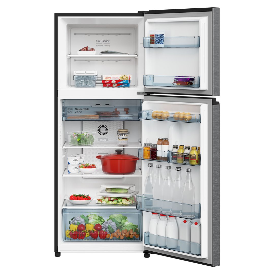 Hitachi 374L Inox Top Mount Fridge HRTN6408SXAU