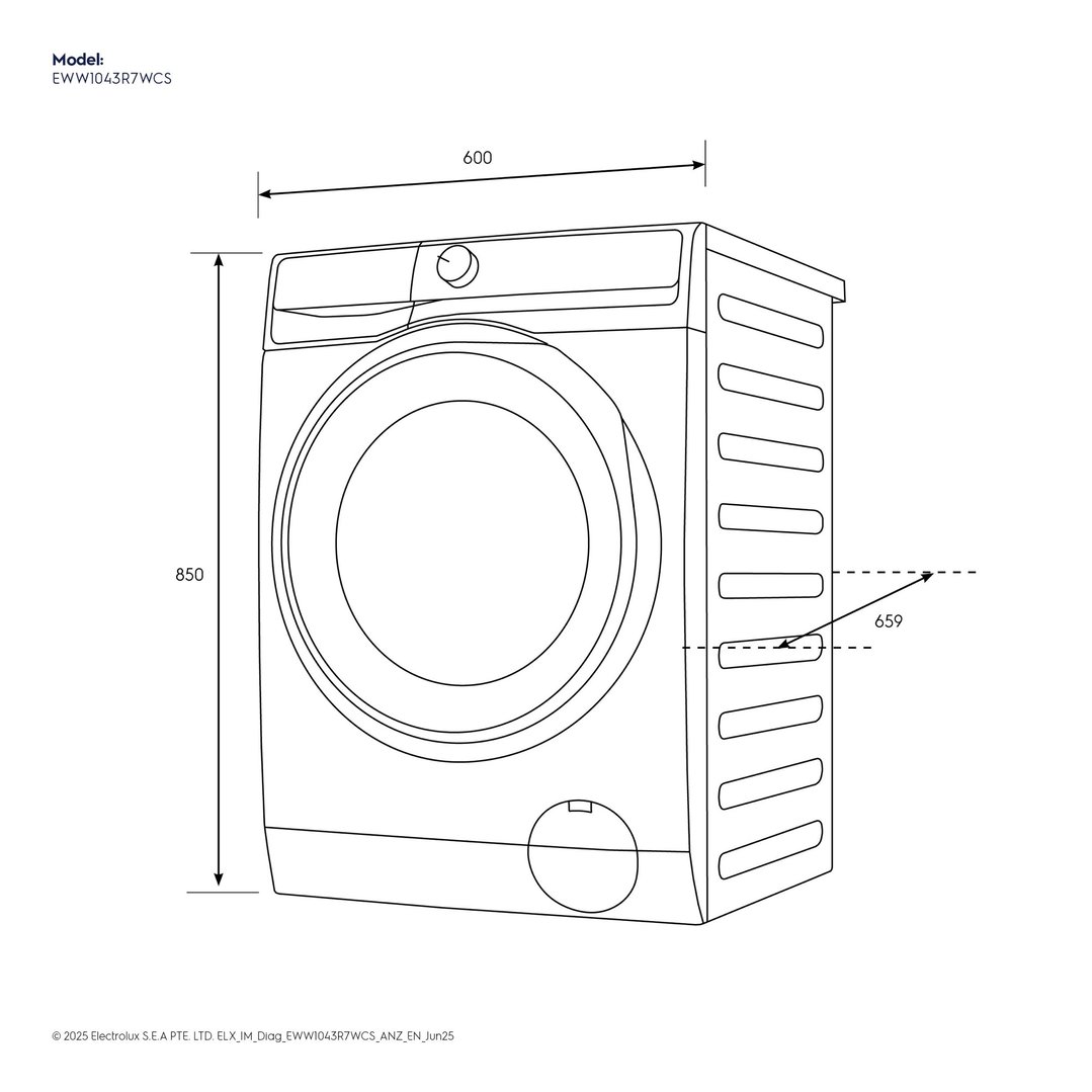 Electrolux 10kg UltimateCare 700 Front Load Washing Machine with 6kg Dryer White EWW1043R7WCS