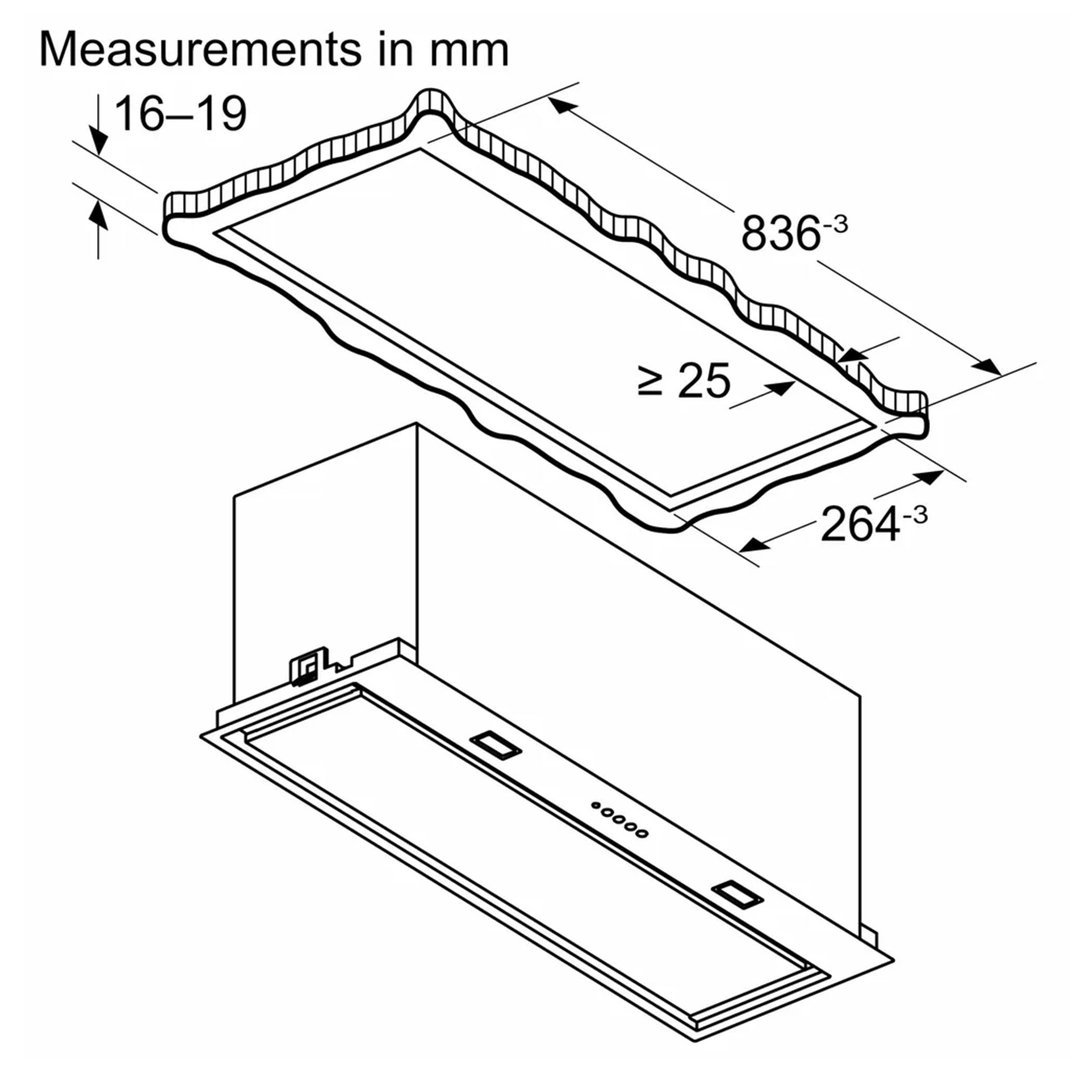 Neff Integrated Rangehood 86cm Black D86NPC1S0A