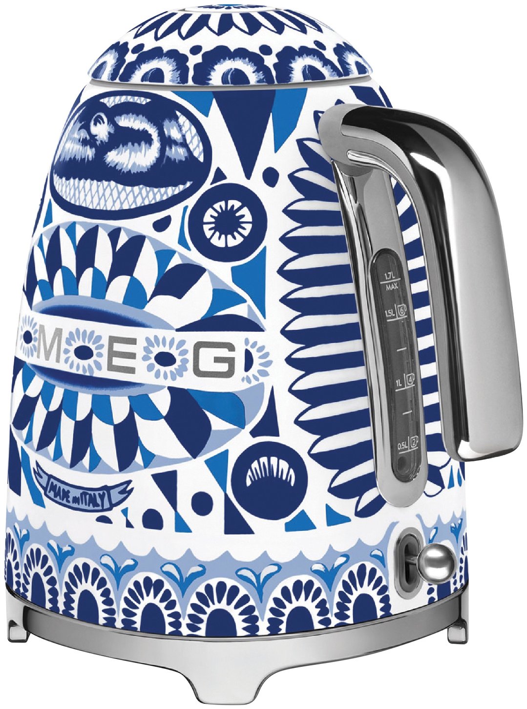 Smeg 50's Style Dolce & Gabbana Kettle - Blue Mediterraneo KLF03DGBAU