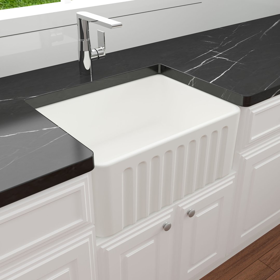 Turner Hastings Novi 60x46 Fireclay Butler Sink - Matte White. NO603FS-MW
