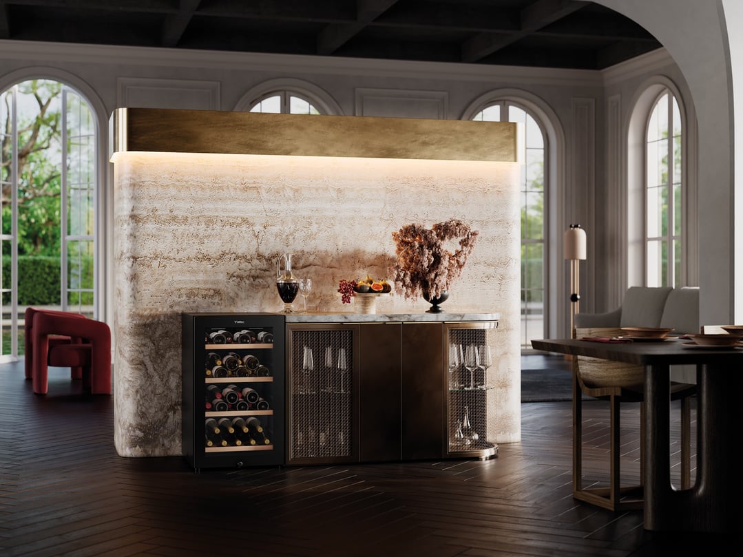 Vintec 35-Bottle Single Zone Wine Cabinet VWS830FCB-X