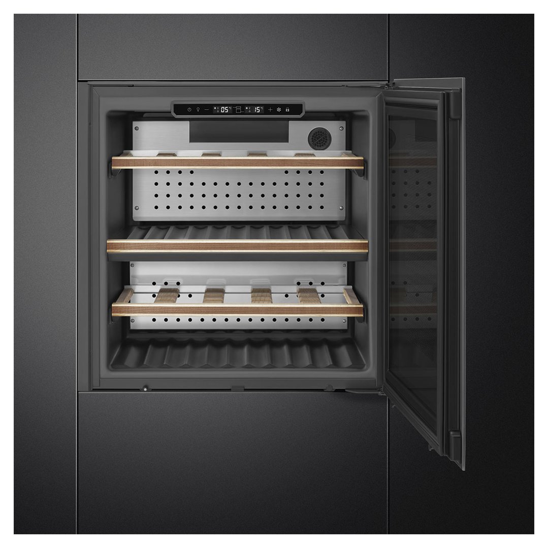 Smeg Linea 60cm Wine Cellar (29 Bottle) Midnight Black CVI129B3