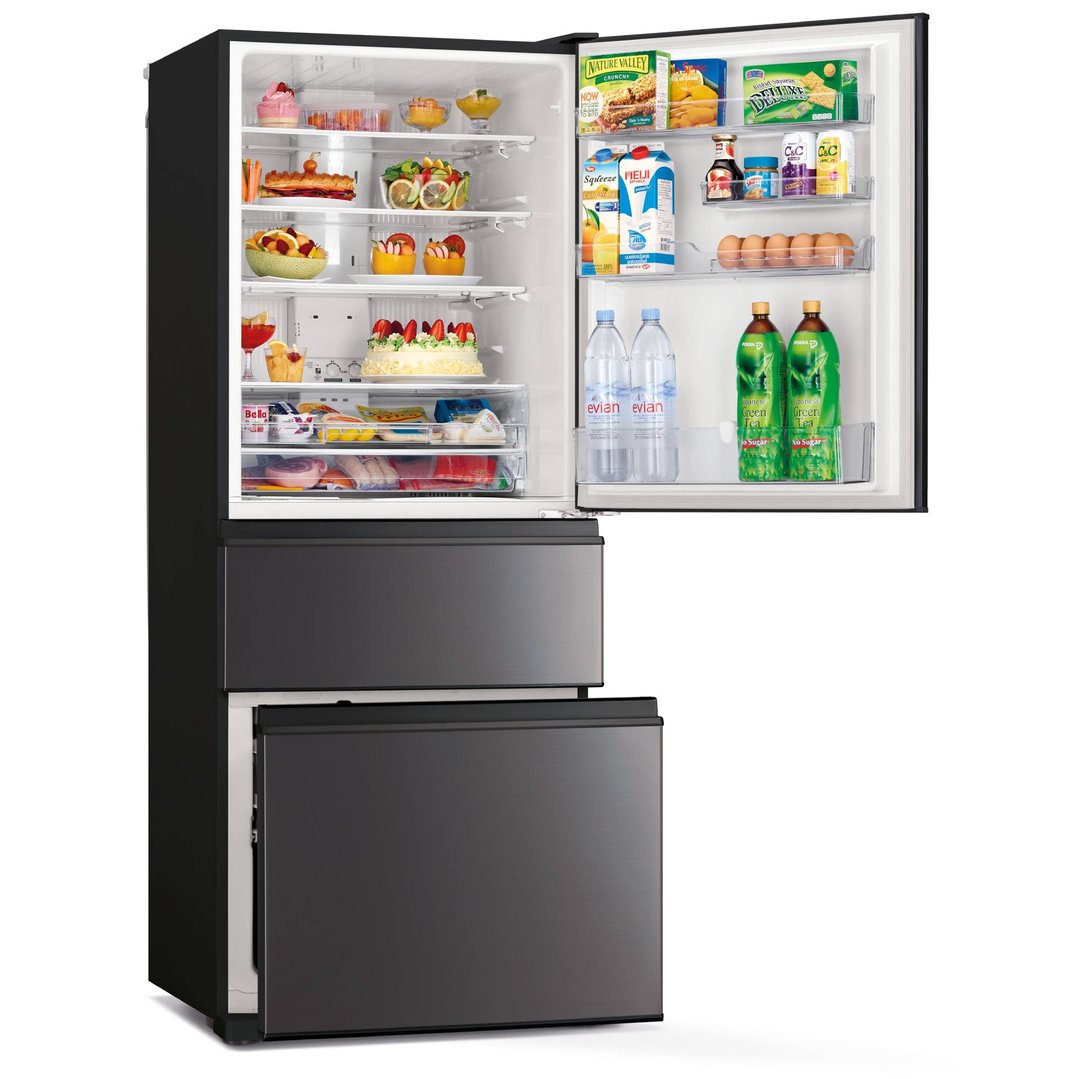 Mitsubishi Electric 450L CX Steel Series Bottom Mount Fridge - Dark Silver MR-CX450ER-SDS-A